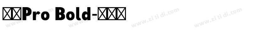 日产Pro Bold字体转换